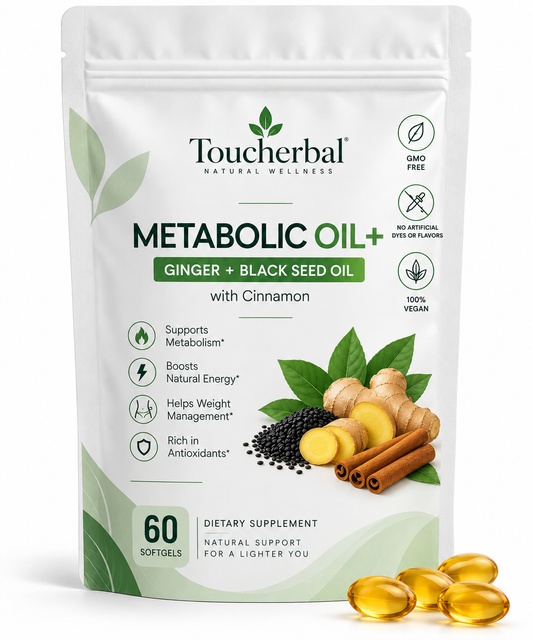 Toucherbal Metabolic Softgel Kapsülleri - Zencefil, Çörek Otu,Tarçın Kompleks